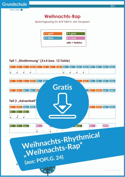 Gratis-Download: Weihnachtsrap für die Grundschule