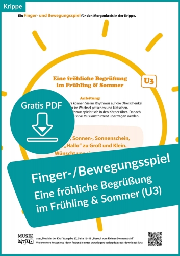 Kurzes Finger- und Bewegungsspiel für eine sonnige Begrüßung im Morgenkreis (kostenloses PDF)