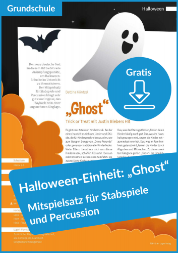 Unterrichtseinheit zu Halloween inkl. Mitspielsatz zu Justin Biebers „Ghost“ (aus POPi.G. 40)