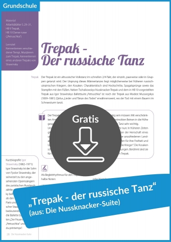 Gratis-Download „Trepak – Der russische Tanz“ (aus: „Die Nussknacker-Suite“)