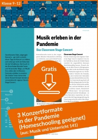 Gratis-Download: 3 Konzertformate in der Pandemie (Unterrichtseinheit) Gratis-Download: 3 Konzertformate in der Pandemie (Unterrichtseinheit)