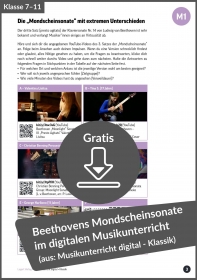 Gratis-Download: Die Mondscheinsonate (Beethoven) im digitalen Musikunterricht Gratis-Download: Die Mondscheinsonate (Beethoven) im digitalen Musikunterricht