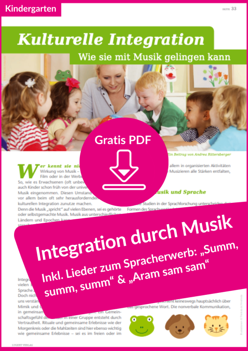 Gratis-Download: Ideen und Lieder zur Förderung der Integration im Kindergarten