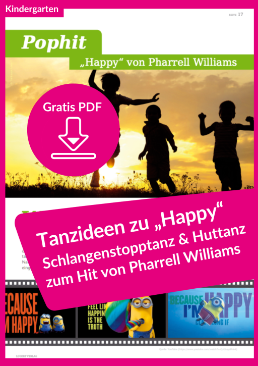 Gratis-Download: Tanzen zum Pophit „Happy“ (kostenloses PDF für den Kindergarten)