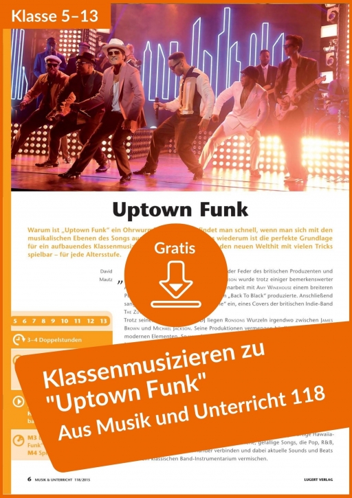 Gratis-Download: Klassenmusizieren zu „Uptown Funk“