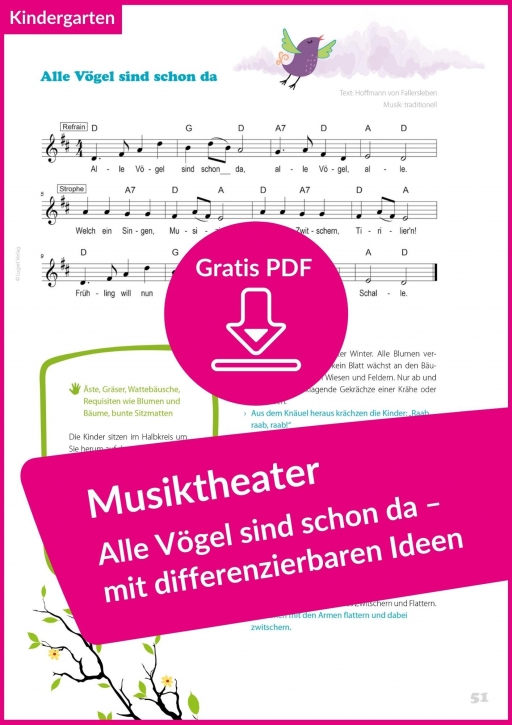 Kostenloses PDF: Musiktheater „Alle Vögel sind schon da“ (Download)