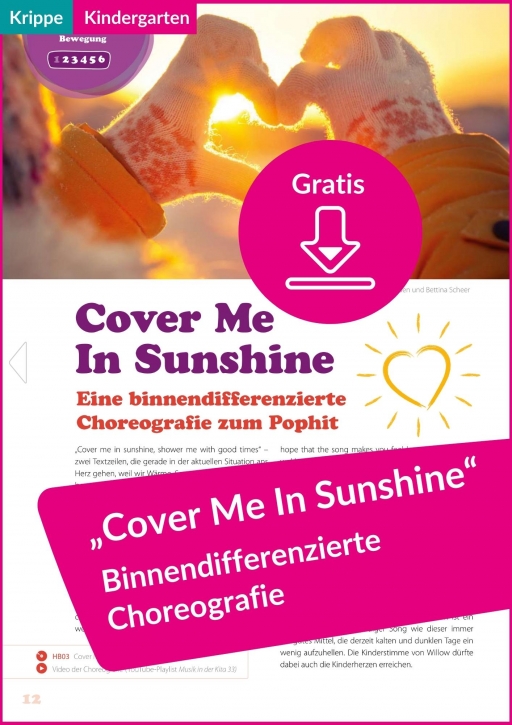Gratis-PDF: Choreografie zu „Cover Me In Sunshine“