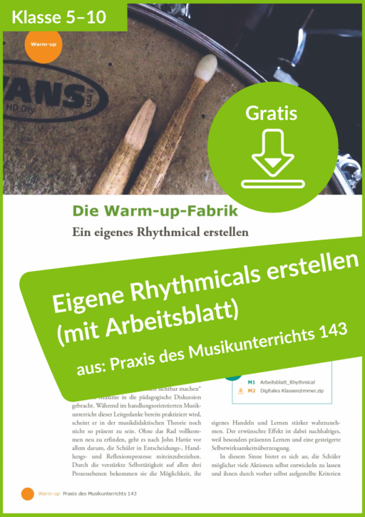 Gratis-Download: „Die Warm-up-Fabrik: Ein eigenes Rhythmical erstellen.“