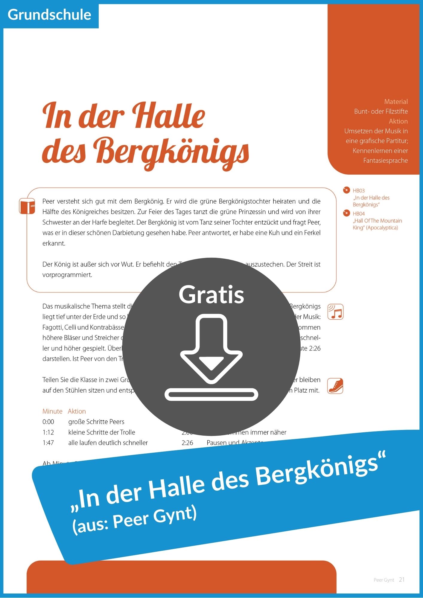 Gratis Download In Der Halle Des Bergkonigs Klassik Grundschule