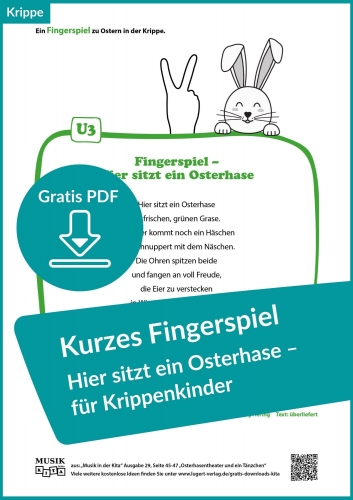 Einfaches Fingerspiel zu Ostern - für Krippe und Kita (PDF zum Ausdrucken)