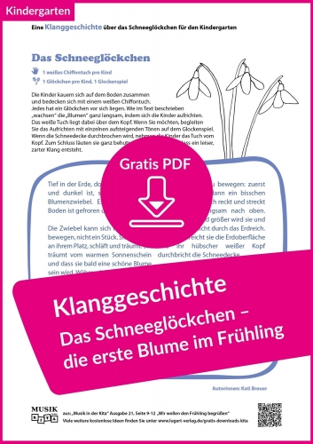 Klanggeschichte für den Kindergarten – das Schneeglöckchen, die erste Blume im Frühling (kostenloses PDF)