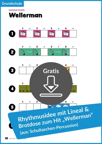 Gratis-Download: Rhythmusarrangement mit Lineal und Stift zum Hit „Wellerman“