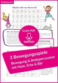 Kostenloses PDF: drei Bewegungs- und Bodypercussion-Spiele