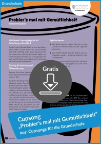 Gratis-Download: Cupsong „Probier’s mal mit Gemütlichkeit“ (aus: Cupsongs für die Grundschule)