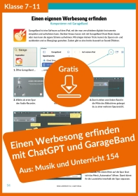 Gratis-Download: Einen eigenen Werbesong erfinden – Komponieren mit ChatGPT und Garage Band (aus Musik und Unterricht 154)