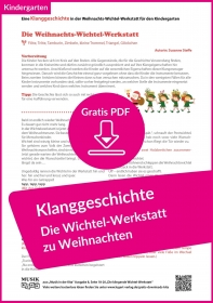 Gratis-PDF: Klanggeschichte Wichtelwerkstatt – Weihnachten im Kindergarten