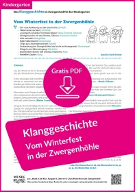 PDF zum Ausdrucken (kostenlos): Klanggeschichte „Ein Fest im Winter bei den Zwergen“